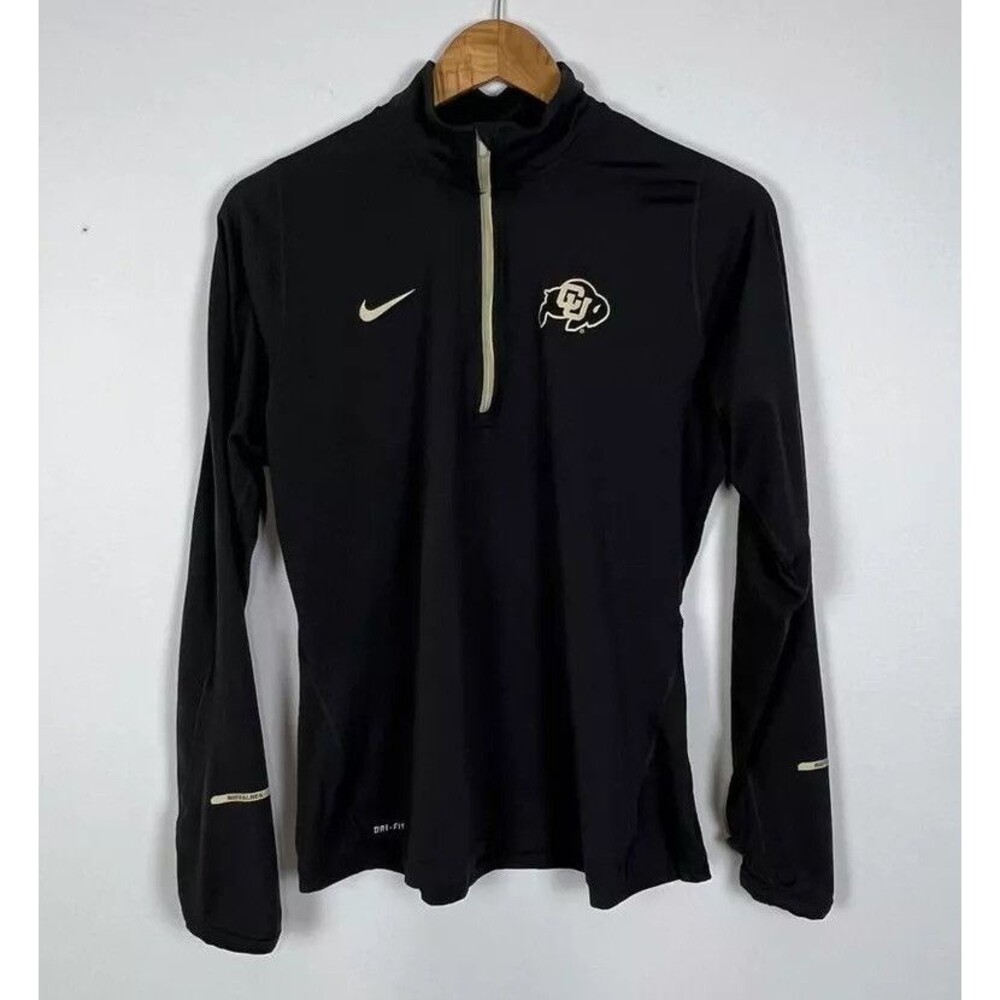 Colorado Buffaloes Jacket Womens Large Dri-Fit Warm Up 1/4 Zip Athletic Team